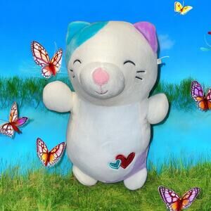 Squishmallows Plush Cat Cora Calico Hug Mees HugMees Pillow Purple Nursery 10”